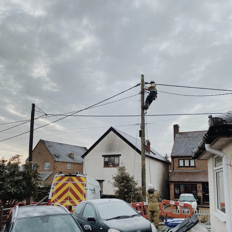 Utility pole relocation